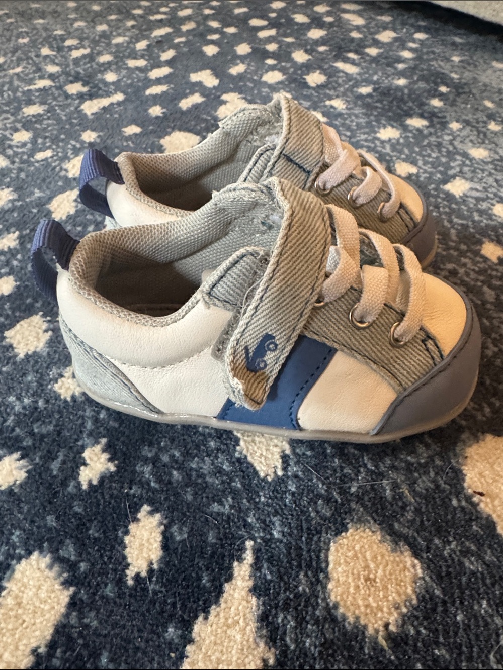 See Kai Run White and Blue Toddlers' Sneakers